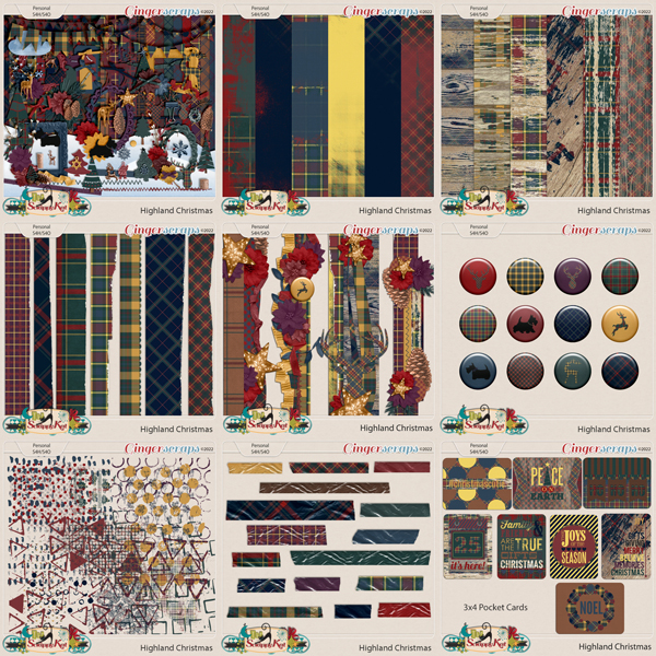 Highland Christmas MEGA Bundle by The Scrappy Kat