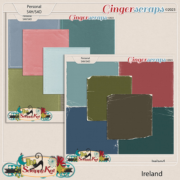 Ireland Stitched and Torn Papers by The Scrappy Kat
