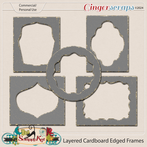 CU/PU Layered Cardboard Edged Frames by The Scrappy Kat