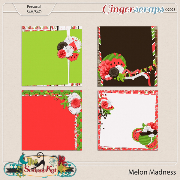Melon Madness Stacked Papers by The Scrappy Kat