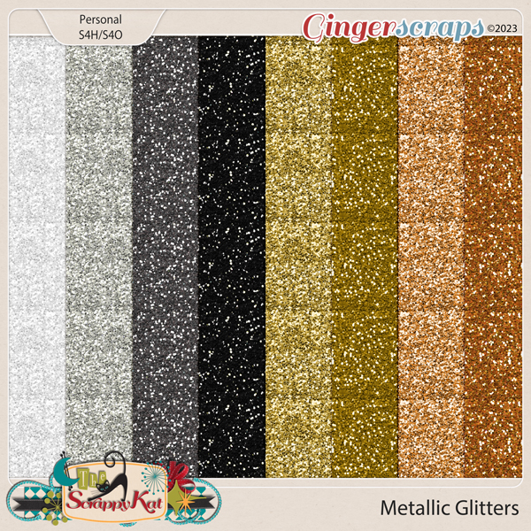 Metallic Glitters Papers by The Scrappy Kat