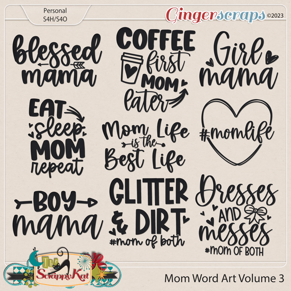 Mom Word Art Volume 3 by The Scrappy Kat