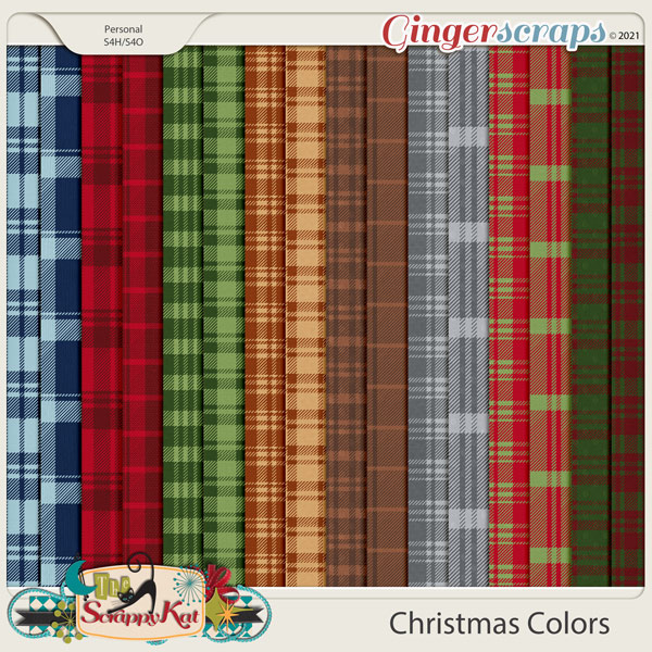 Christmas Colors Buffalo Plaid Papers by The Scrappy Kat