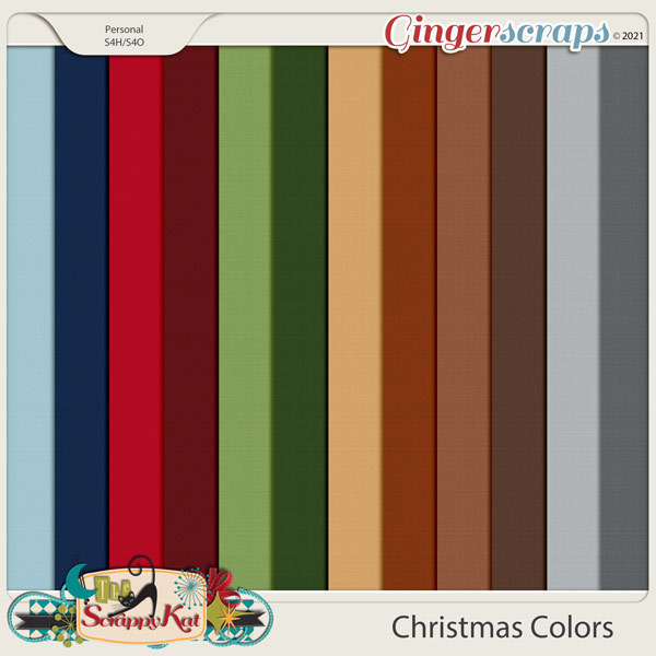 Christmas Colors Cardstocks by The Scrappy Kat