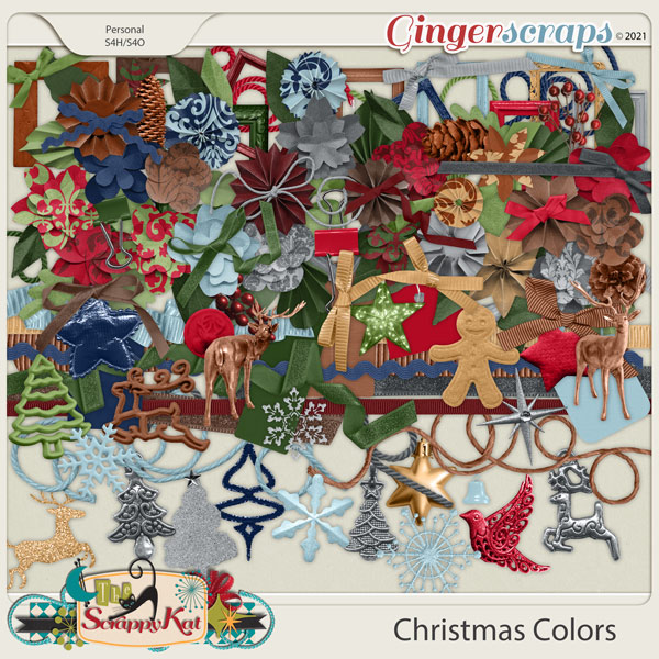Christmas Colors Elements by The Scrappy Kat