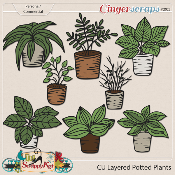 CU Layered Potted Plants by The Scrappy Kat
