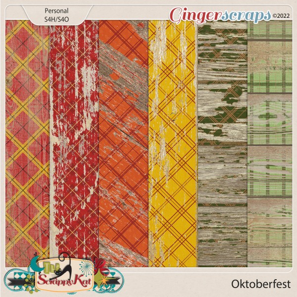 Oktoberfest Painted Wood Papers by The Scrappy Kat