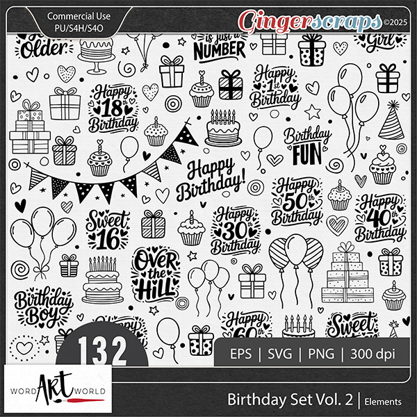 Birthday Set Vol 2 CU Elements