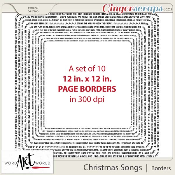 Christmas Songs Page Borders