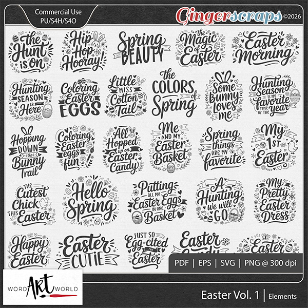 Easter Vol. 1 CU Word Art