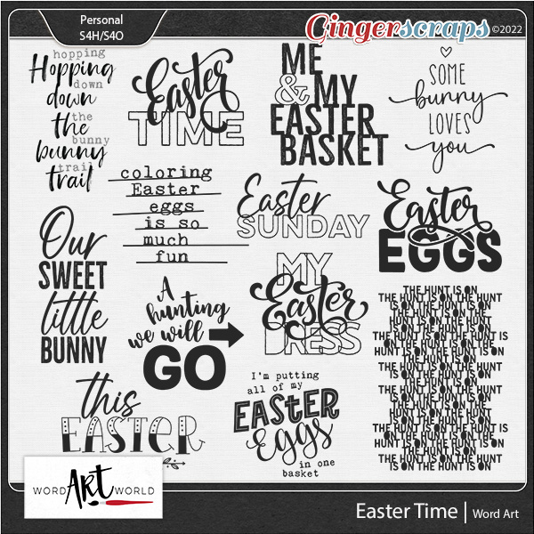 Easter Time Word Art