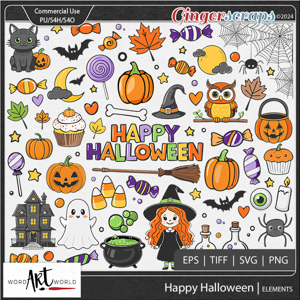Happy Halloween Vol 1 CU Elements