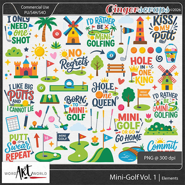 Mini-golf Vol. 1 Clipart