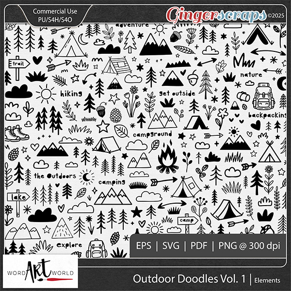 Outdoor Doodles Vol 1 CU Elements