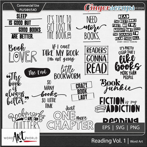Reading Vol 1 Word Art CU OK