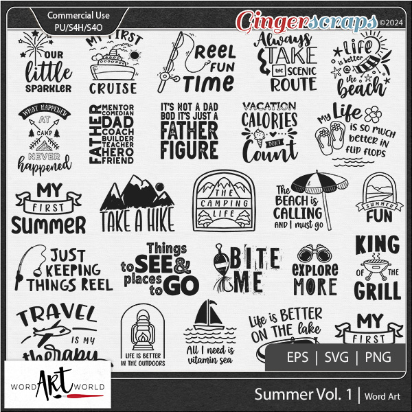 Summer Vol 1 Word Art CU OK
