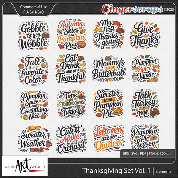 Thanksgiving Set Vol 1 Elements