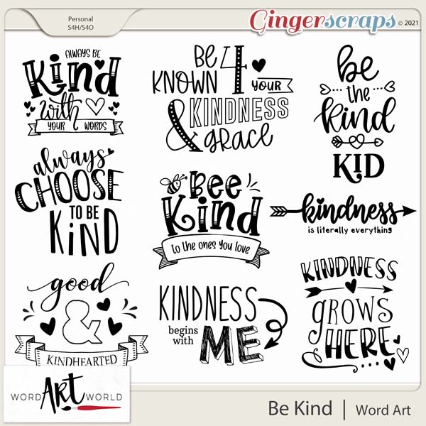 Be Kind Word Art