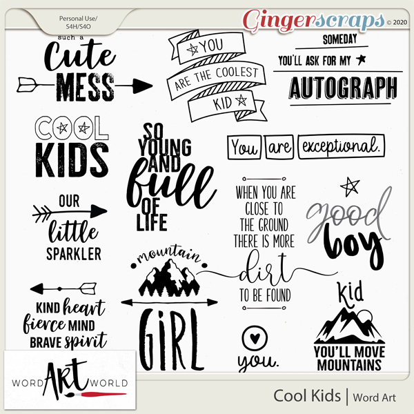 Cool Kids Word Art