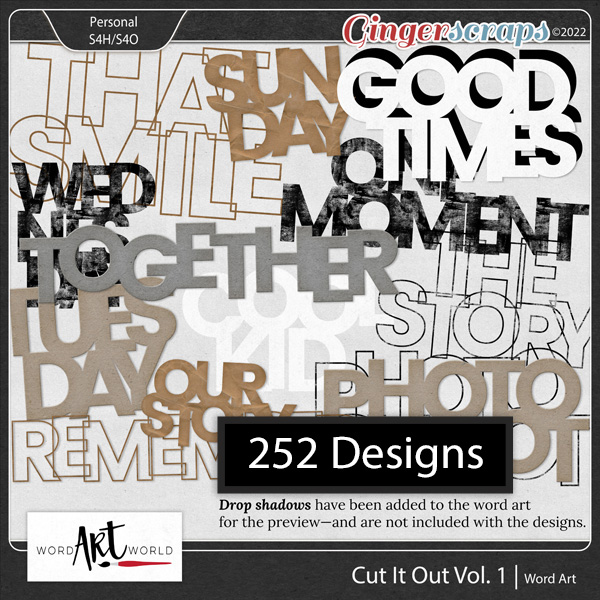 Cut It Out Vol. 1 Word Art