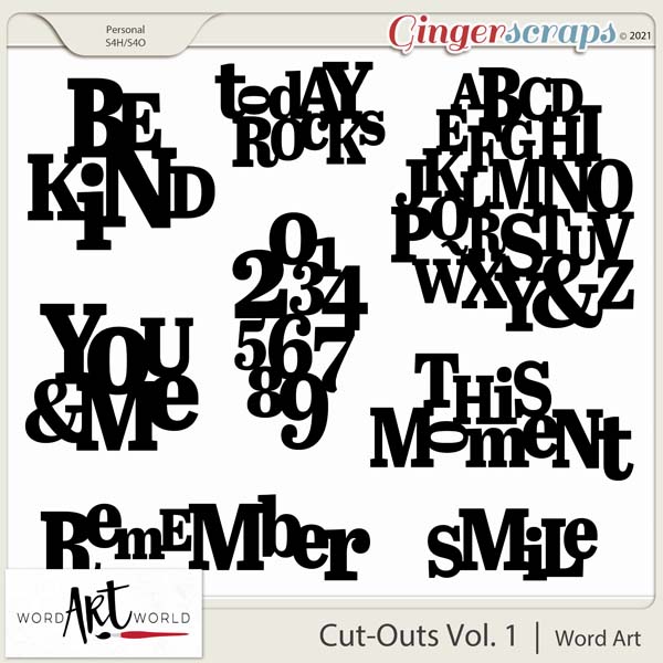 Cut-Outs Vol. 1 Word Art