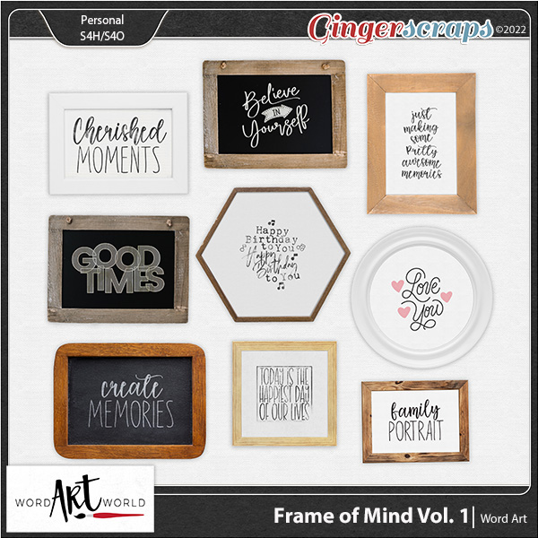 Frame of Mind Vol. 1 Word Art