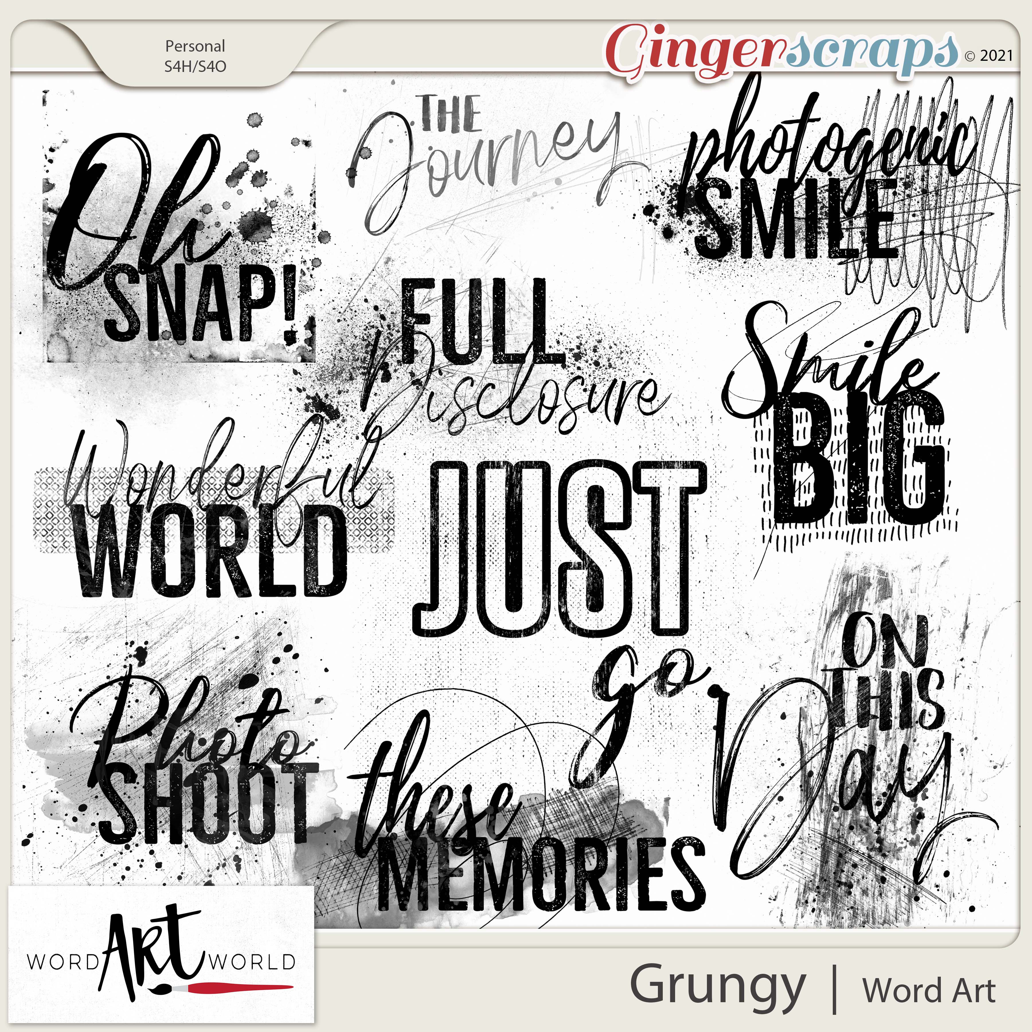 Grungy Word Art