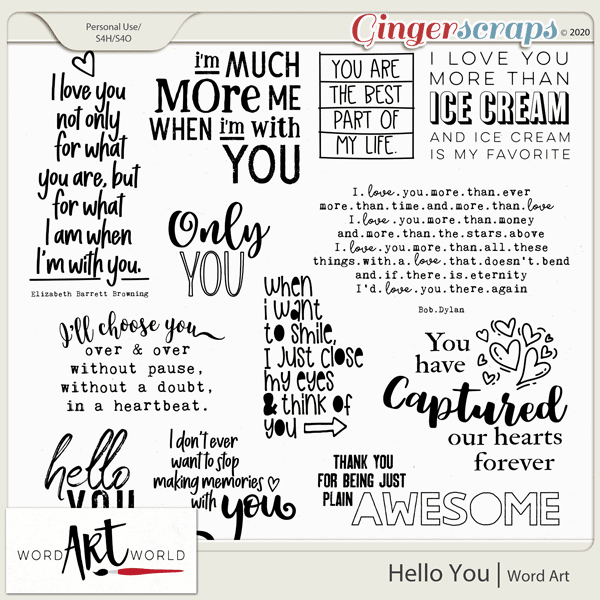 Hello You Word Art