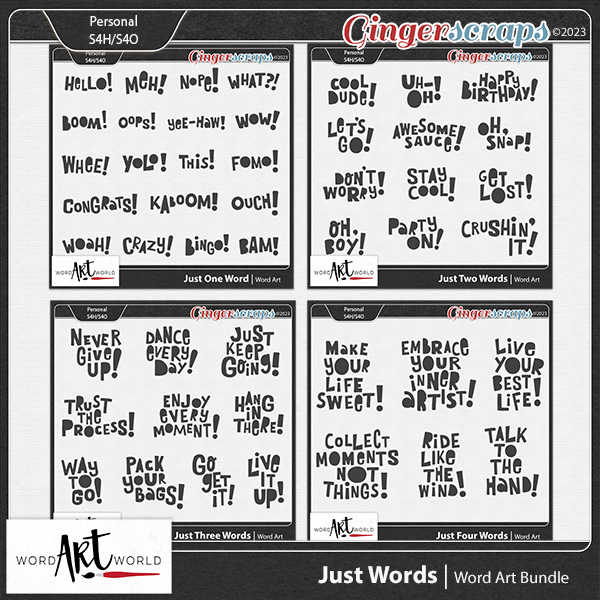 Just Words Word Art Bundle