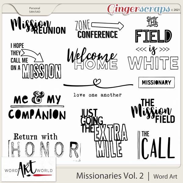 Missionary Work Vol. 2 Word Art