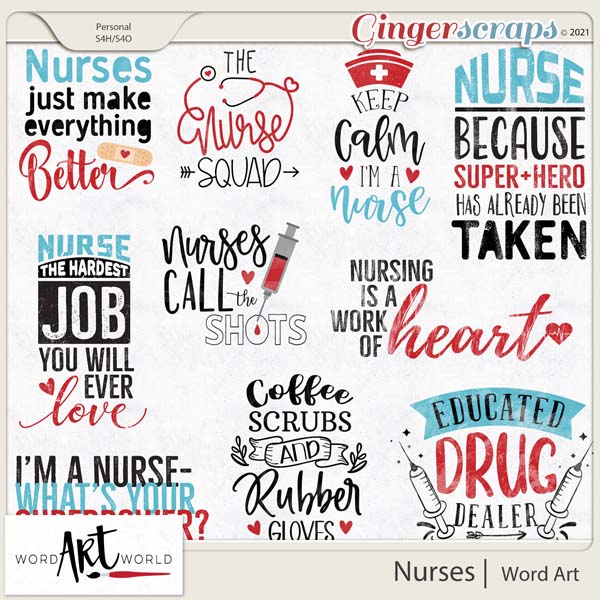 Nurses Word Art