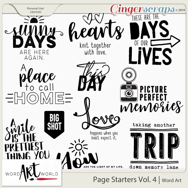 Page Starters Vol 4 Word Art