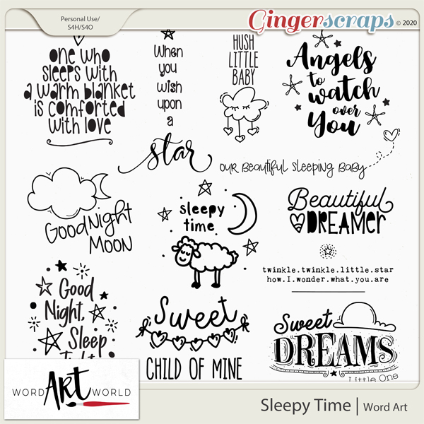 Sleepy Time Word Art