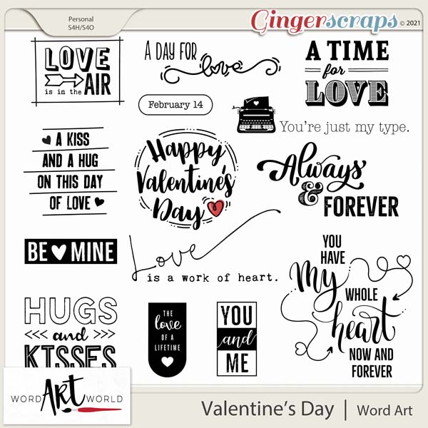 Valentine's Day Word Art