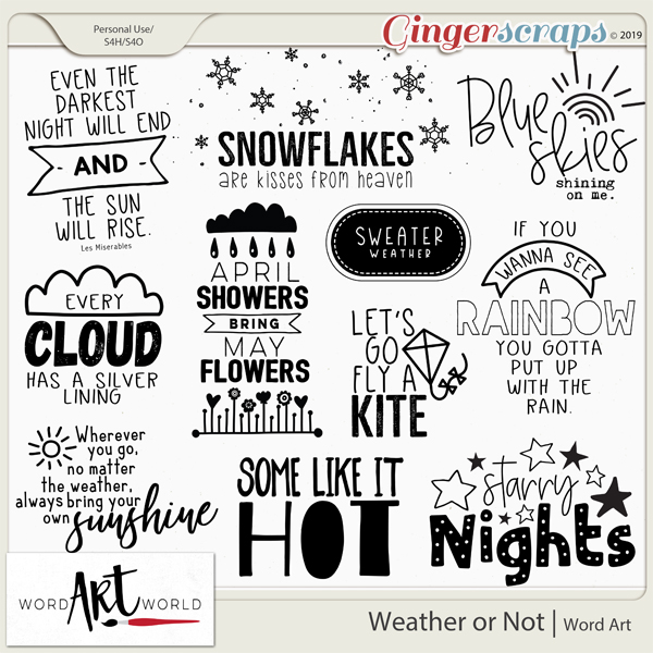 Weather or Not Word Art