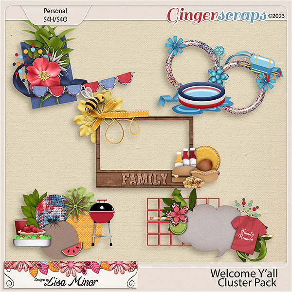 Welcome Y'all Cluster Pack from Designs by Lisa Minor
