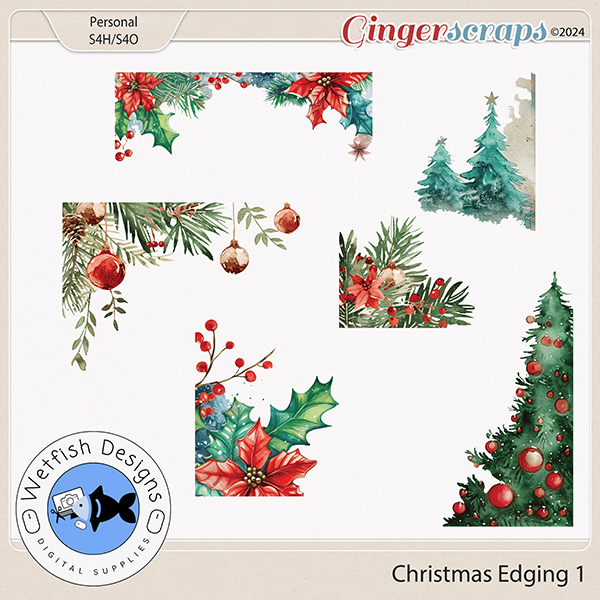 Christmas Edging 1 by Wetfish Designs