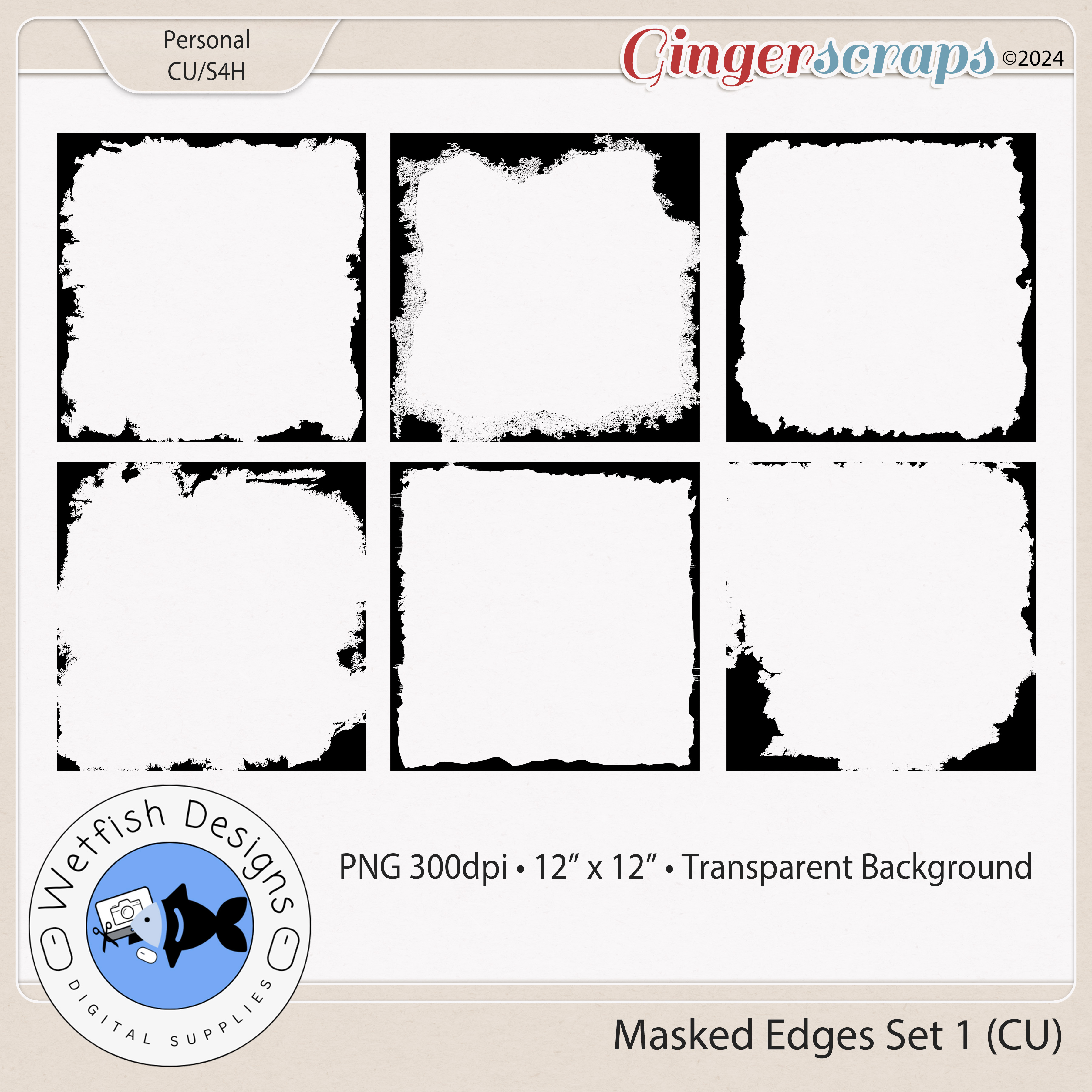 Masked Edges Set 1 by Wetfish Designs