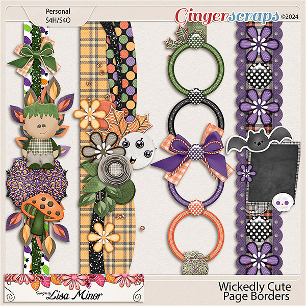 Wickedly Cute Page Borders from Designs by Lisa Minor