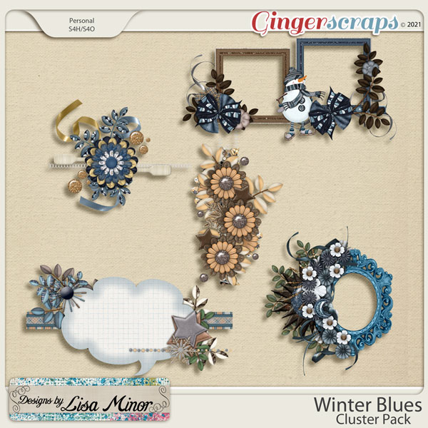 Winter Blues Cluster Pack from Designs by Lisa Minor