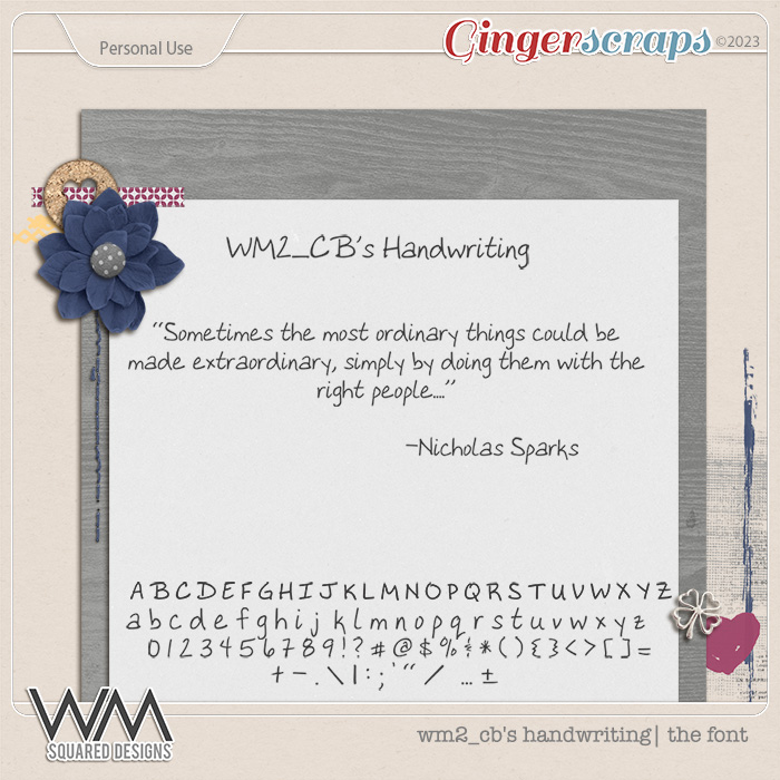 wm2_CB's Handwriting | The Font