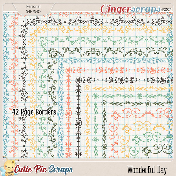 Wonderful Day Page Borders