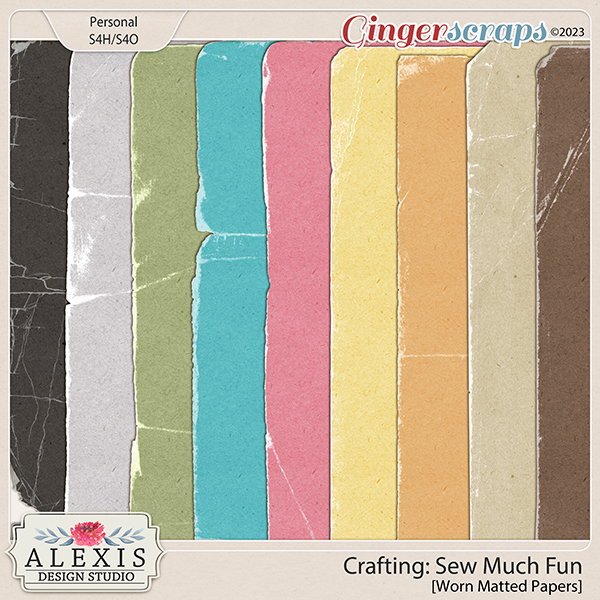 Crafting: Sew Much Fun - Worn Matted Papers