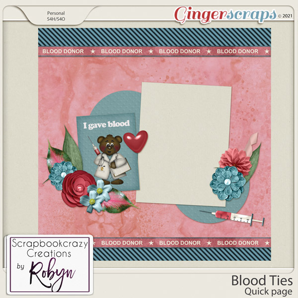 Blood Ties Quick Page by Scrapbookcrazy Creations