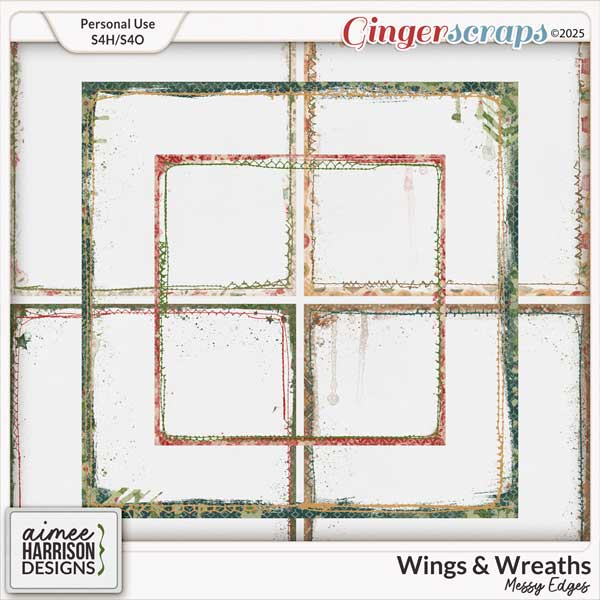Wings & Wreaths Messy Edges by Aimee Harrison