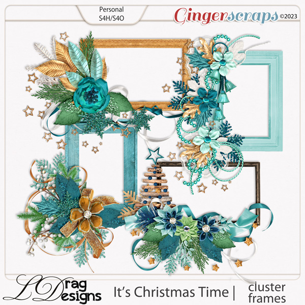 It's Christmas Time: Cluster Frames aby LDragDesigns