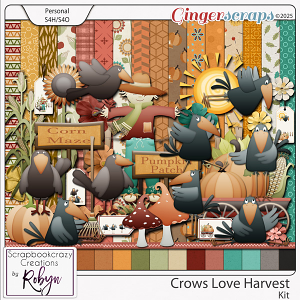 Crows Love Harvest Kit by Scrapbookcrazy Creations