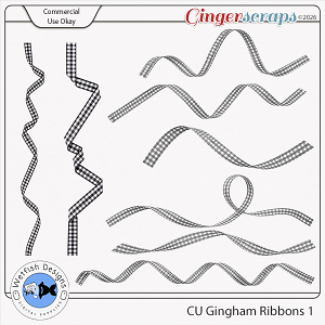 CU Gingham Ribbons 1 by Wetfish Designs