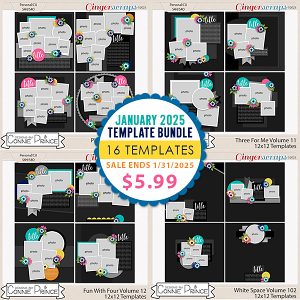 January 2025 Template Bundle by Connie Prince