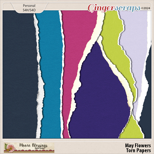 May Flowers Torn Papers by Moore Blessings Digital Design 